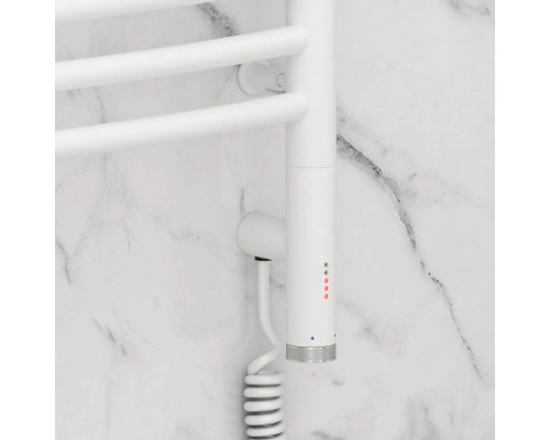 Купить Полотенцесушитель электрический 600х500 белый матовый МЭМ правый, перемычка выгнутая Сунержа Богема 3.0 30-5803-6050 в магазине сантехники Santeh-Crystal.ru