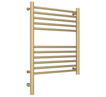 Полотенцесушитель электрический 600х500 шампань матовая МЭМ левый, перемычка прямая Сунержа Богема 3.0 022-5804-6050