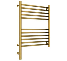 Полотенцесушитель электрический 600х500 золотой МЭМ левый, перемычка прямая Сунержа Богема 3.0 03-5804-6050