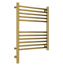 Полотенцесушитель электрический 600х500 золотой МЭМ левый, перемычка прямая Сунержа Богема 3.0 03-5804-6050