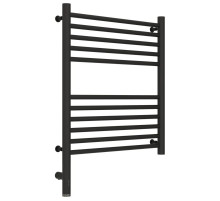 Полотенцесушитель электрический 600х500 темный титан муар МЭМ левый, перемычка прямая Сунержа Богема 3.0 15-5804-6050