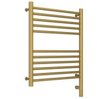 Полотенцесушитель электрический 600х500 золотой матовый МЭМ правый, перемычка прямая Сунержа Богема 3.0 032-5805-6050