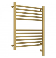 Полотенцесушитель электрический 600х500 золотой матовый МЭМ правый, перемычка прямая Сунержа Богема 3.0 032-5805-6050