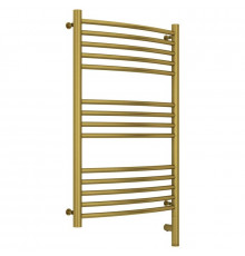 Полотенцесушитель электрический 800х500 состаренная латунь МЭМ правый, перемычка выгнутая Сунержа Богема 3.0 051-5803-8050