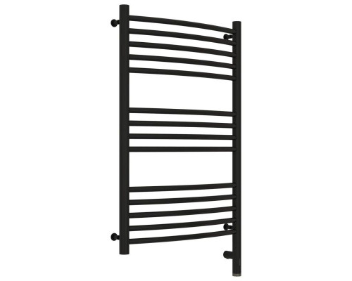 Купить Полотенцесушитель электрический 800х500 черный матовый МЭМ правый, перемычка выгнутая Сунержа Богема 3.0 31-5803-8050 в магазине сантехники Santeh-Crystal.ru
