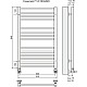 Приобрести Полотенцесушитель водяной 846x530 мм подключение нижнее Terminus Сицилия П14 в магазине сантехники Santeh-Crystal.ru