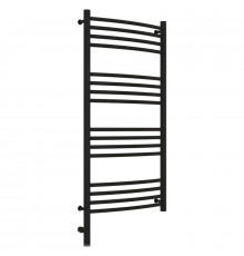 Полотенцесушитель электрический 1000х500 черный матовый МЭМ левый, перемычка выгнутая Сунержа Богема 3.0 31-5802-1050