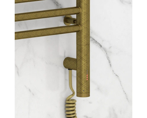 Заказать Полотенцесушитель электрический 1000х500 состаренная бронза МЭМ правый, перемычка прямая Сунержа Богема 3.0 05-5805-1050 в магазине сантехники Santeh-Crystal.ru