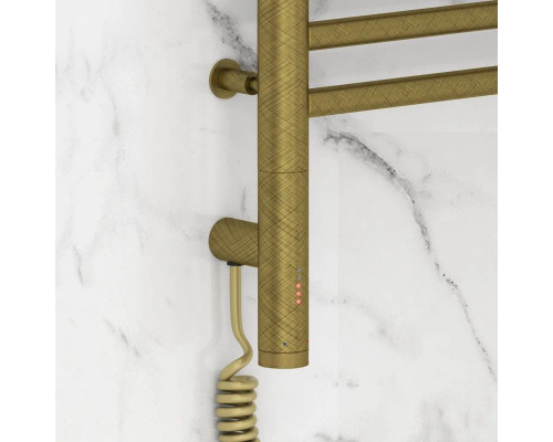 Заказать Полотенцесушитель электрический 1200х500 состаренная бронза МЭМ левый, перемычка прямая Сунержа Богема 3.0 05-5804-1250 в магазине сантехники Santeh-Crystal.ru