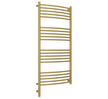 Полотенцесушитель электрический 1200х600 золотой матовый МЭМ левый, перемычка выгнутая Сунержа Богема 3.0 032-5802-1260