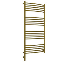 Полотенцесушитель электрический 1200х600 состаренная бронза МЭМ левый, перемычка выгнутая Сунержа Богема 3.0 05-5802-1260