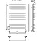Приобрести Полотенцесушитель водяной 800х530 подключение нижнее Terminus Арт П13 в магазине сантехники Santeh-Crystal.ru