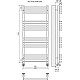 Заказать Полотенцесушитель водяной 1200х530 подключение нижнее Terminus Арт П18 в магазине сантехники Santeh-Crystal.ru