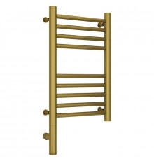 Полотенцесушитель электрический 500х300 состаренная латунь МЭМ левый, перемычка прямая Сунержа Богема 3.0 051-5804-5030