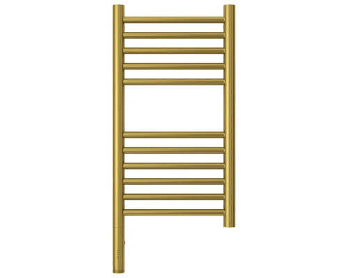 Заказать Полотенцесушитель электрический 600х300 состаренная латунь МЭМ левый, перемычка прямая Сунержа Богема 3.0 051-5804-6030 в магазине сантехники Santeh-Crystal.ru