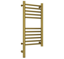 Полотенцесушитель электрический 600х300 состаренная латунь МЭМ левый, перемычка прямая Сунержа Богема 3.0 051-5804-6030