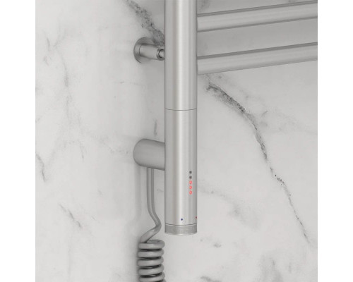 Купить Полотенцесушитель электрический 600х300 сатин МЭМ левый, перемычка прямая Сунержа Богема 3.0 071-5804-6030 в магазине сантехники Santeh-Crystal.ru