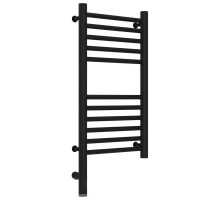 Полотенцесушитель электрический 600х300 черный матовый МЭМ левый, перемычка прямая Сунержа Богема 3.0 31-5804-6030
