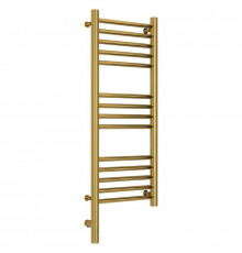 Полотенцесушитель электрический 800х300 золотой МЭМ левый, перемычка прямая Сунержа Богема 3.0 03-5804-8030
