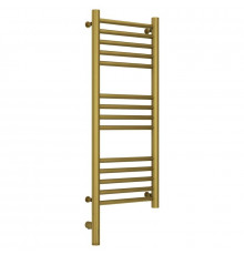 Полотенцесушитель электрический 800х300 состаренная латунь МЭМ левый, перемычка прямая Сунержа Богема 3.0 051-5804-8030