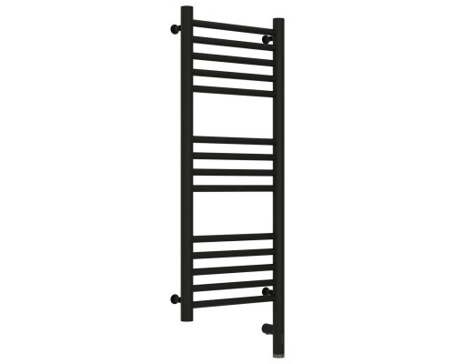 Заказать Полотенцесушитель электрический 800х300 черный матовый МЭМ правый, перемычка прямая Сунержа Богема 3.0 31-5805-8030 в магазине сантехники Santeh-Crystal.ru