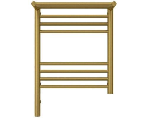 Заказать Полотенцесушитель электрический 500х400 состаренная латунь МЭМ левый Сунержа Богема с полкой 3.0 051-5806-5040 в магазине сантехники Santeh-Crystal.ru