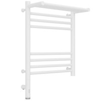 Полотенцесушитель электрический 500х400 белый матовый МЭМ левый Сунержа Богема с полкой 3.0 30-5806-5040