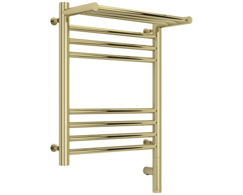 Купить Полотенцесушитель электрический 500х400 шампань МЭМ правый Сунержа Богема с полкой 3.0 020-5807-5040 в магазине сантехники Santeh-Crystal.ru