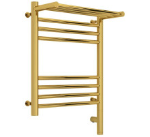 Полотенцесушитель электрический 500х400 золотой МЭМ правый Сунержа Богема с полкой 3.0 03-5807-5040