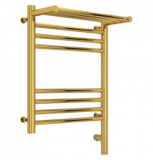 Полотенцесушитель электрический 500х400 золотой МЭМ правый Сунержа Богема с полкой 3.0 03-5807-5040