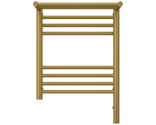 Приобрести Полотенцесушитель электрический 500х400 состаренная латунь МЭМ правый Сунержа Богема с полкой 3.0 051-5807-5040 в магазине сантехники Santeh-Crystal.ru