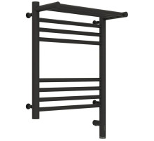 Полотенцесушитель электрический 500х400 темный титан муар МЭМ правый Сунержа Богема с полкой 3.0 15-5807-5040