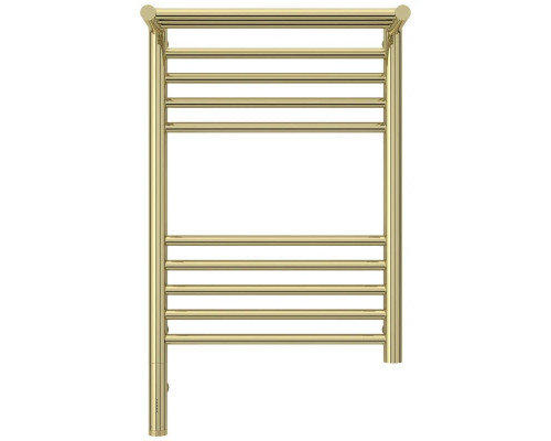 Купить Полотенцесушитель электрический 600х400 шампань МЭМ левый Сунержа Богема с полкой 3.0 020-5806-6040 в магазине сантехники Santeh-Crystal.ru