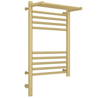 Полотенцесушитель электрический 600х400 шампань матовая МЭМ левый Сунержа Богема с полкой 3.0 022-5806-6040