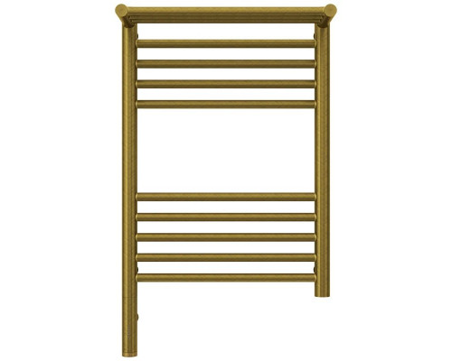 Купить Полотенцесушитель электрический 600х400 состаренная бронза МЭМ левый Сунержа Богема с полкой 3.0 05-5806-6040 в магазине сантехники Santeh-Crystal.ru