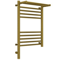 Полотенцесушитель электрический 600х400 состаренная бронза МЭМ левый Сунержа Богема с полкой 3.0 05-5806-6040