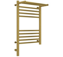 Полотенцесушитель электрический 600х400 состаренная латунь МЭМ левый Сунержа Богема с полкой 3.0 051-5806-6040
