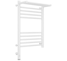 Полотенцесушитель электрический 600х400 белый глянец МЭМ левый Сунержа Богема с полкой 3.0 12-5806-6040