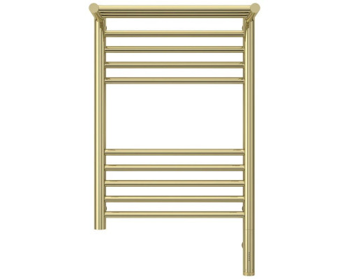 Купить Полотенцесушитель электрический 600х400 шампань МЭМ правый Сунержа Богема с полкой 3.0 020-5807-6040 в магазине сантехники Santeh-Crystal.ru