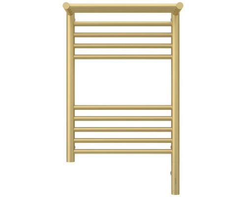 Заказать Полотенцесушитель электрический 600х400 шампань матовая  МЭМ правый Сунержа Богема с полкой 3.0 022-5807-6040 в магазине сантехники Santeh-Crystal.ru