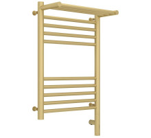 Полотенцесушитель электрический 600х400 шампань матовая  МЭМ правый Сунержа Богема с полкой 3.0 022-5807-6040