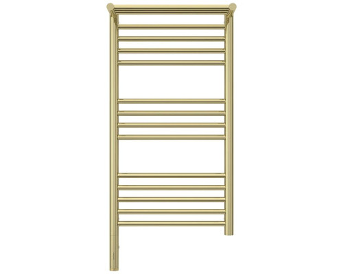 Заказать Полотенцесушитель электрический 800х400 шампань МЭМ левый Сунержа Богема с полкой 3.0 020-5806-8040 в магазине сантехники Santeh-Crystal.ru