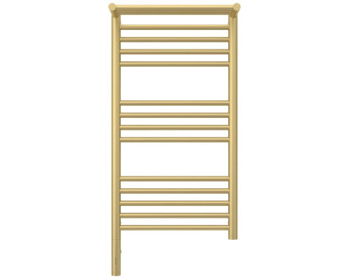 Заказать Полотенцесушитель электрический 800х400 шампань матовая МЭМ левый Сунержа Богема с полкой 3.0 022-5806-8040 в магазине сантехники Santeh-Crystal.ru