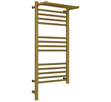 Полотенцесушитель электрический 800х400 состаренная бронза МЭМ левый Сунержа Богема с полкой 3.0 05-5806-8040