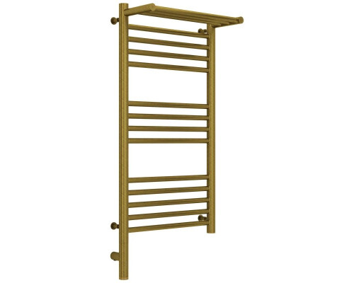 Приобрести Полотенцесушитель электрический 800х400 состаренная бронза МЭМ левый Сунержа Богема с полкой 3.0 05-5806-8040 в магазине сантехники Santeh-Crystal.ru