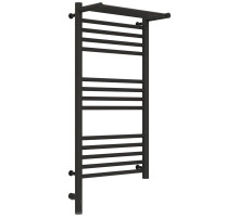 Полотенцесушитель электрический 800х400 темный титан муар МЭМ левый Сунержа Богема с полкой 3.0 15-5806-8040