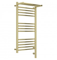 Полотенцесушитель электрический 800х400 шампань МЭМ правый Сунержа Богема с полкой 3.0 020-5807-8040