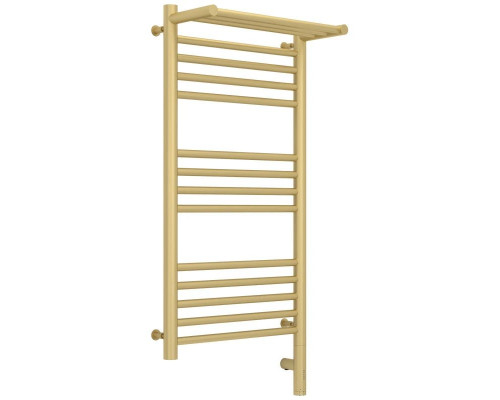 Заказать Полотенцесушитель электрический 800х400 шампань матовая МЭМ правый Сунержа Богема с полкой 3.0 022-5807-8040 в магазине сантехники Santeh-Crystal.ru