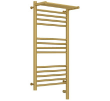 Полотенцесушитель электрический 800х400 золотой матовый МЭМ правый Сунержа Богема с полкой 3.0 032-5807-8040