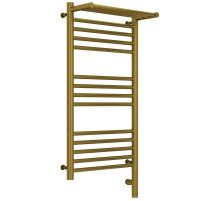 Полотенцесушитель электрический 800х400 состаренная бронза МЭМ правый Сунержа Богема с полкой 3.0 05-5807-8040